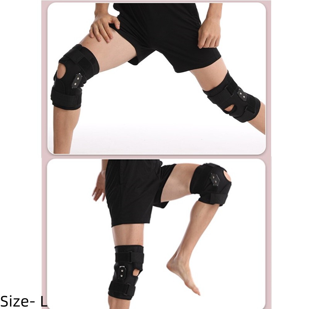 1PC Knee Brace Hinged Compression Sleeve Joint Support Open Patella Stabilizer