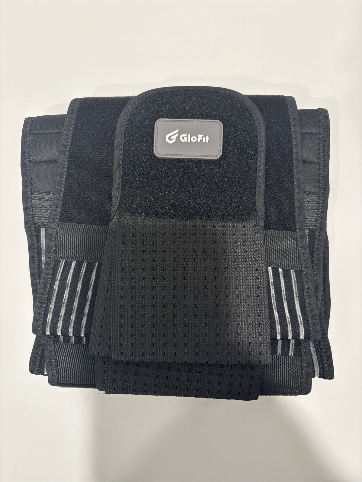 Glofit Adjustable Lumbar Support Back Brace Black Medium