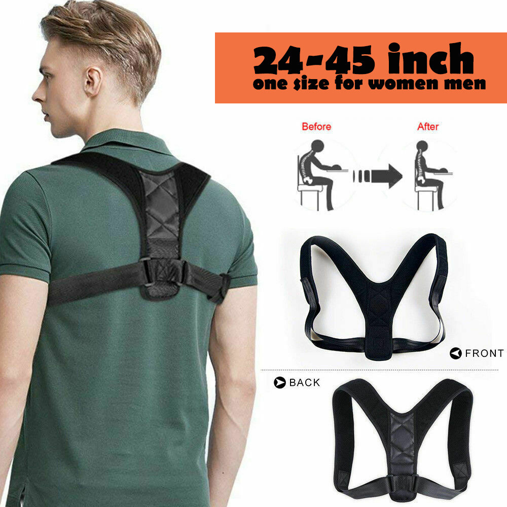 Upper Back Brace Posture Corrector Support Straightener with Adjustable Clavicle