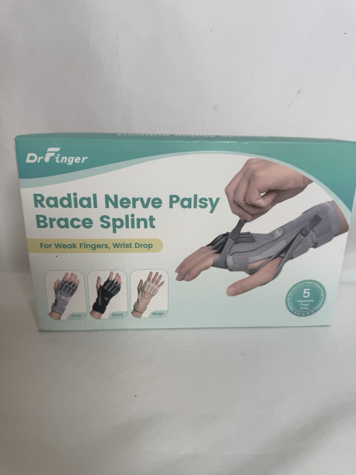 Dr Finger Radial Nerve Palsy Splint/Brace Wrist Drop, Adjustable, Fits R & L