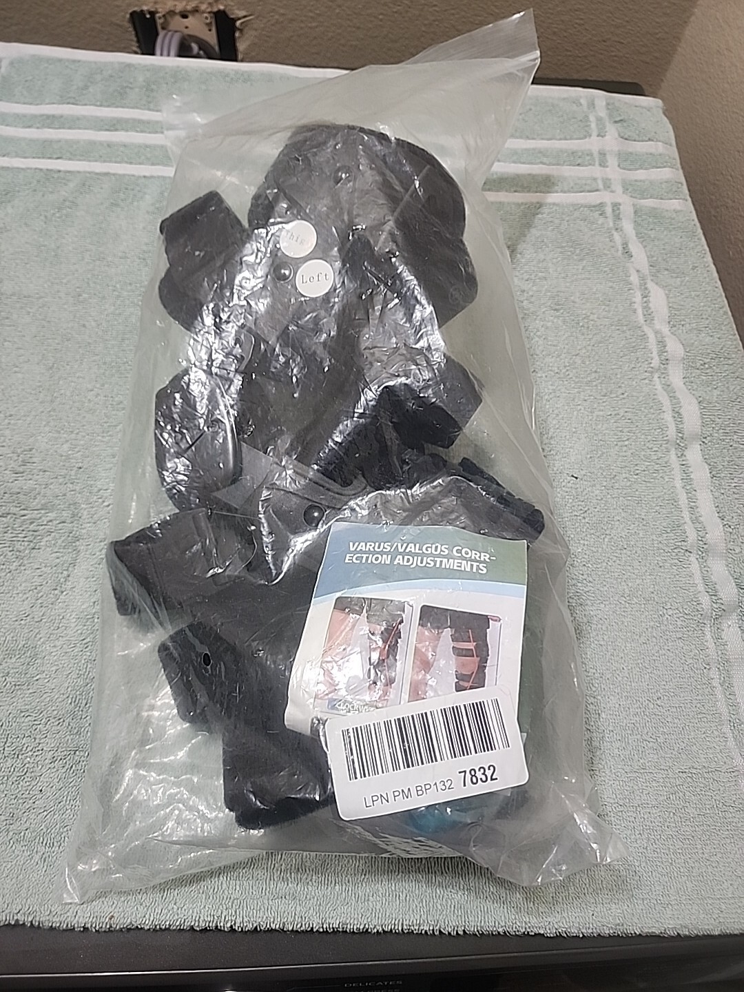 Komzer Left Black Thigh Calf OA Unloader Knee Brace For Arthritis Osteoarthritis