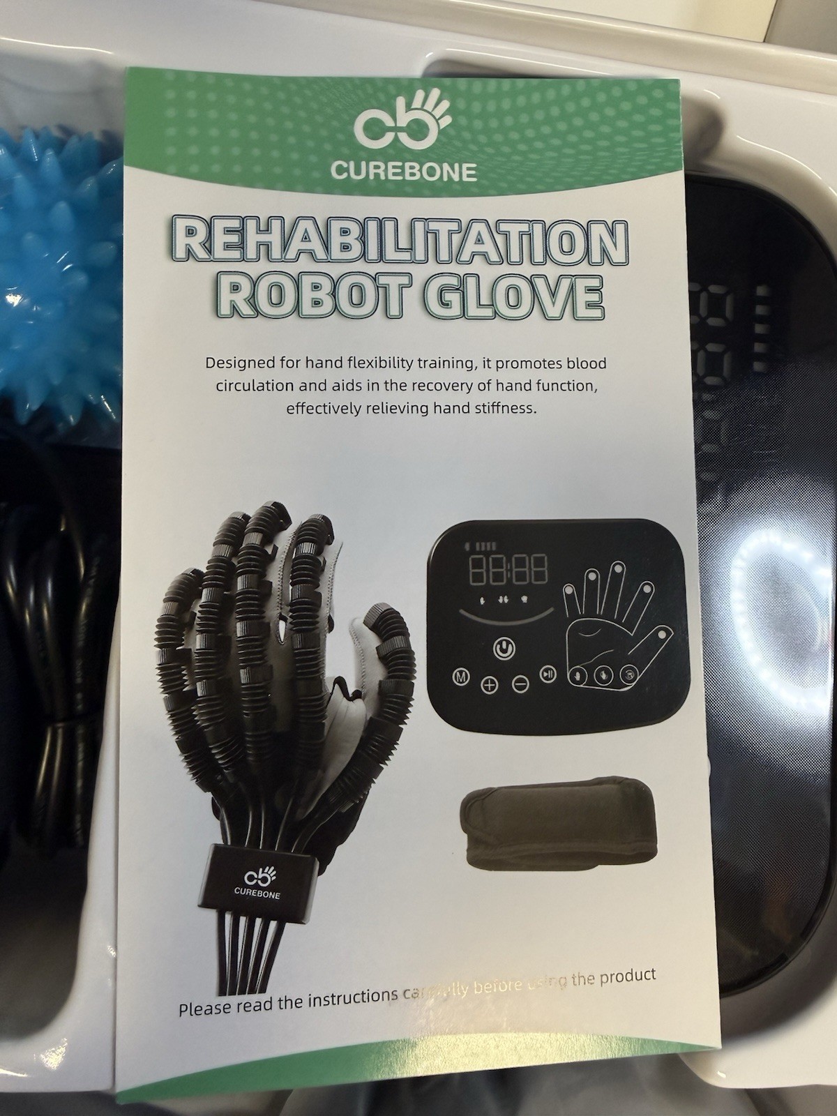 Curebone Training Robot Glove Left Hand LG Stroke Recovery Therapy Finger Rehab