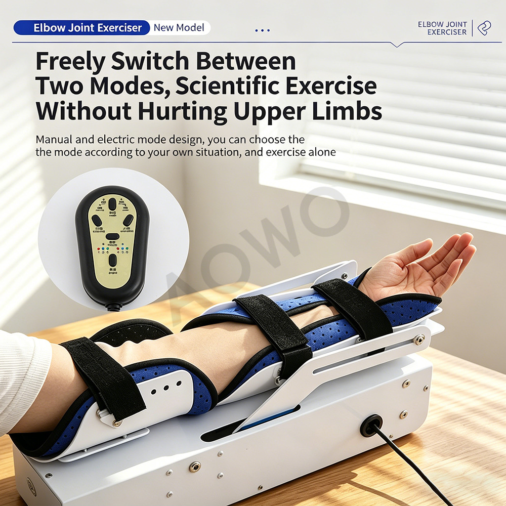 Adjustable Elbow Exerciser, 6-Speed CPM Machine for Post-Surgery Injury Recovery