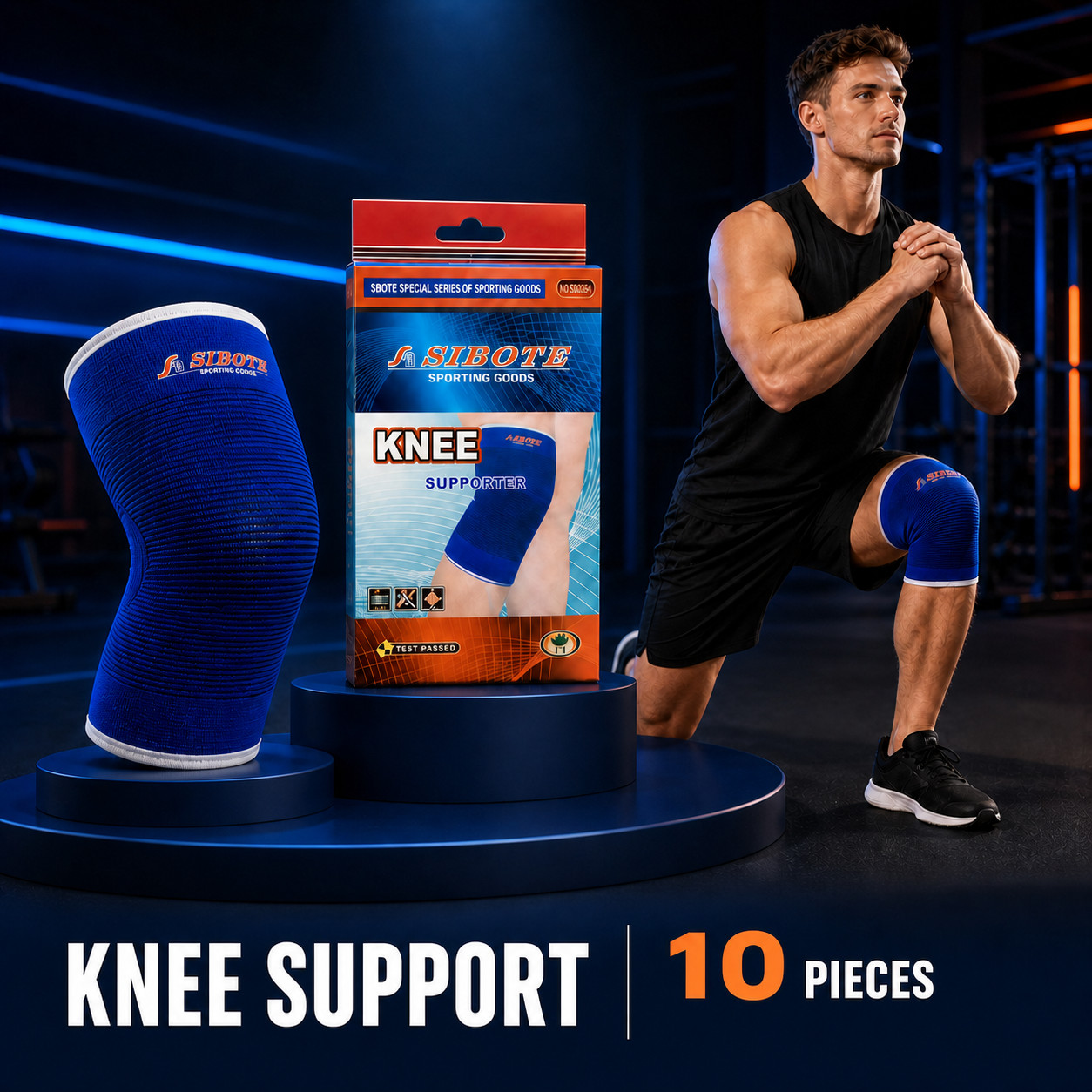 Sibote Compression Braces Choice: Elbow/Knee/Ankle/Wrist/Calf/Thigh/Palm 10 Pack