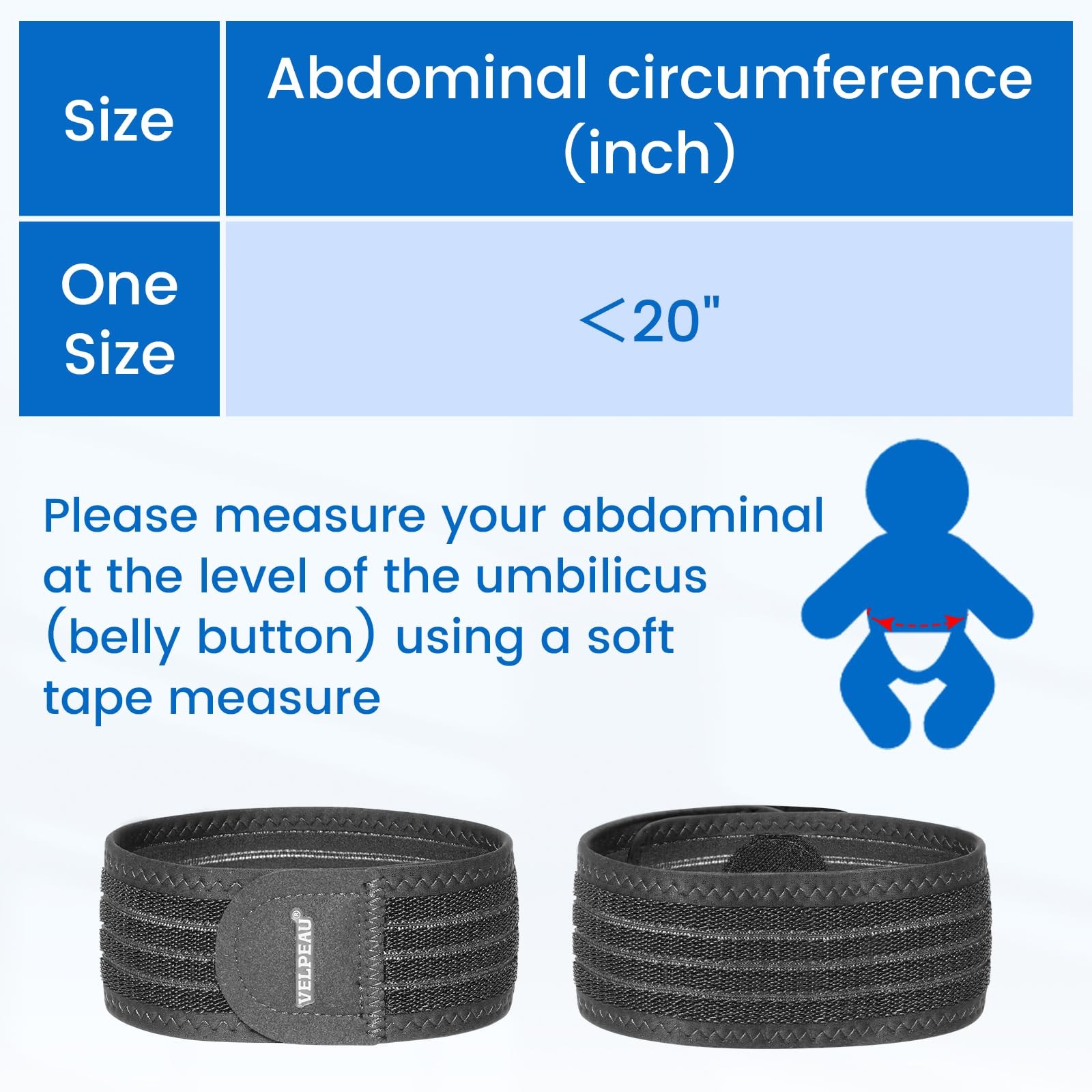 Velpeau Umbilical Hernia Belt Baby Newborn 3 Different Shaped Compression Pads