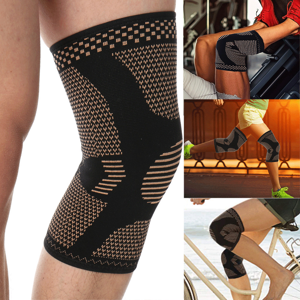 Copper infused Pro Series Performance Compression Knee Sleeve Brace S M L