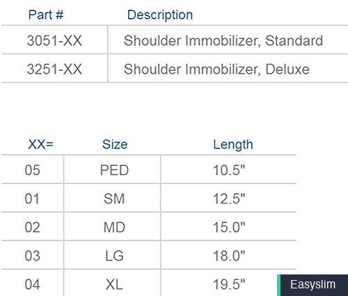 Shoulder Immobilizer Support Sling X-Large Black Cotton Poly Blend