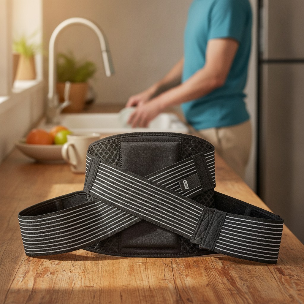 Slim Back Brace for Lower Back Pain Relief, Lightweight & Breathable Back Sup…