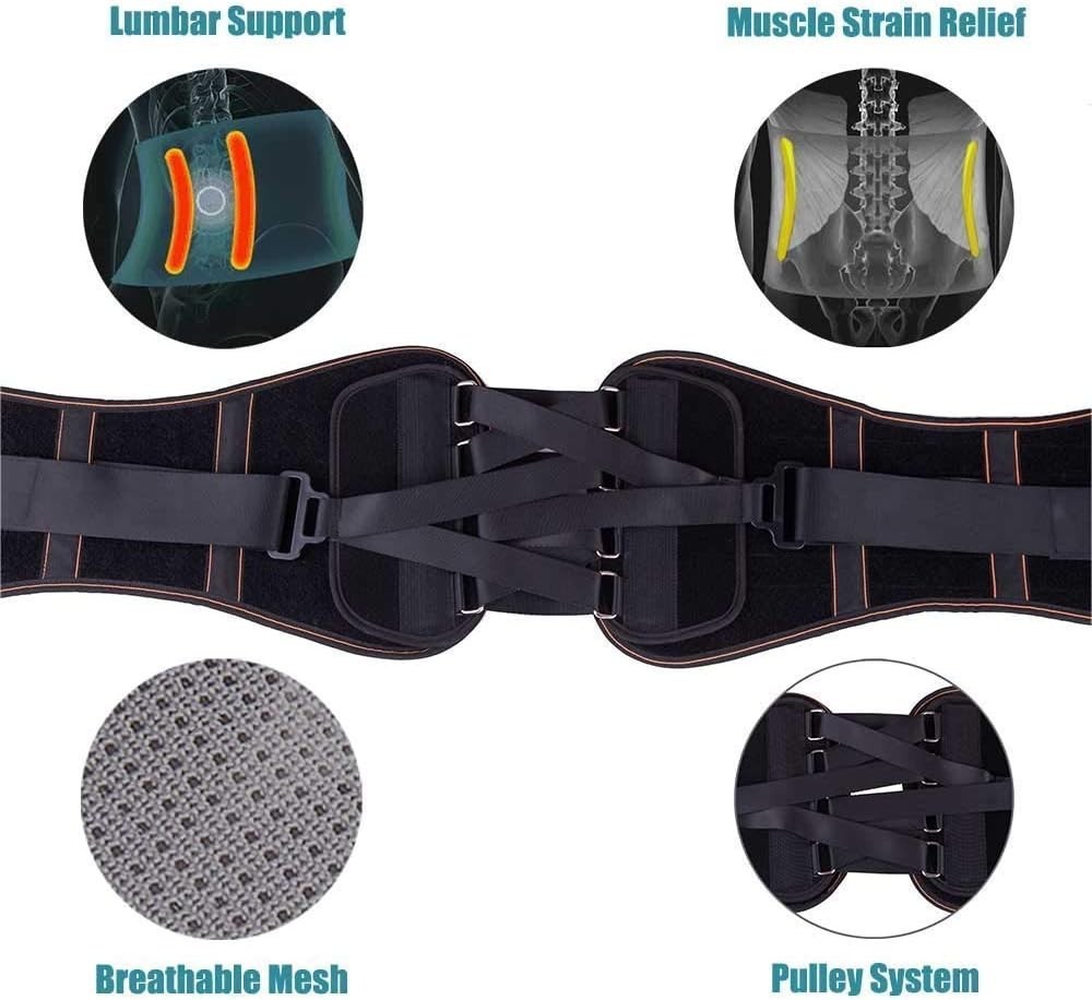 Lower Back Brace Pain Relief with Pulley System – Lumbar Support Belt for Wom…