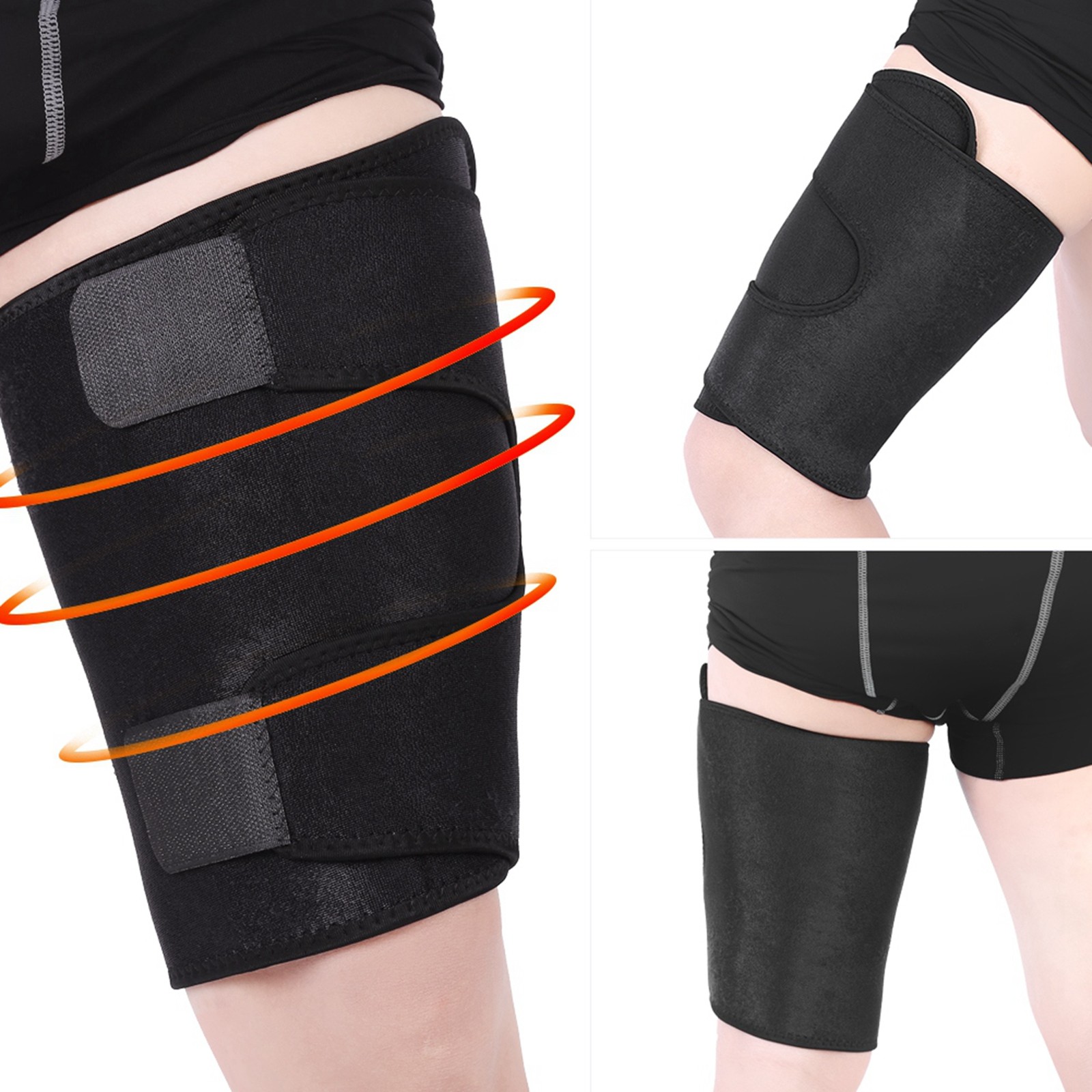 Sports Leg Sleeve Breathable Thigh Support Brace Pad For Basketball Soccer Cycli