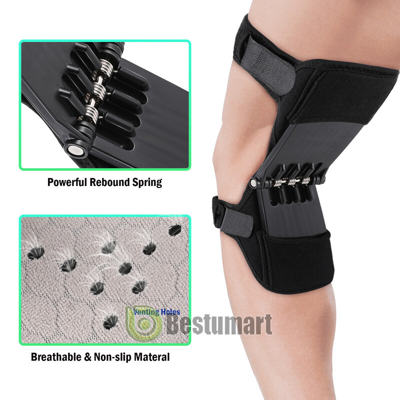 1/2Pcs Powerful Rebound Spring Joint Support Knee Booster Lift Knee Pads Care