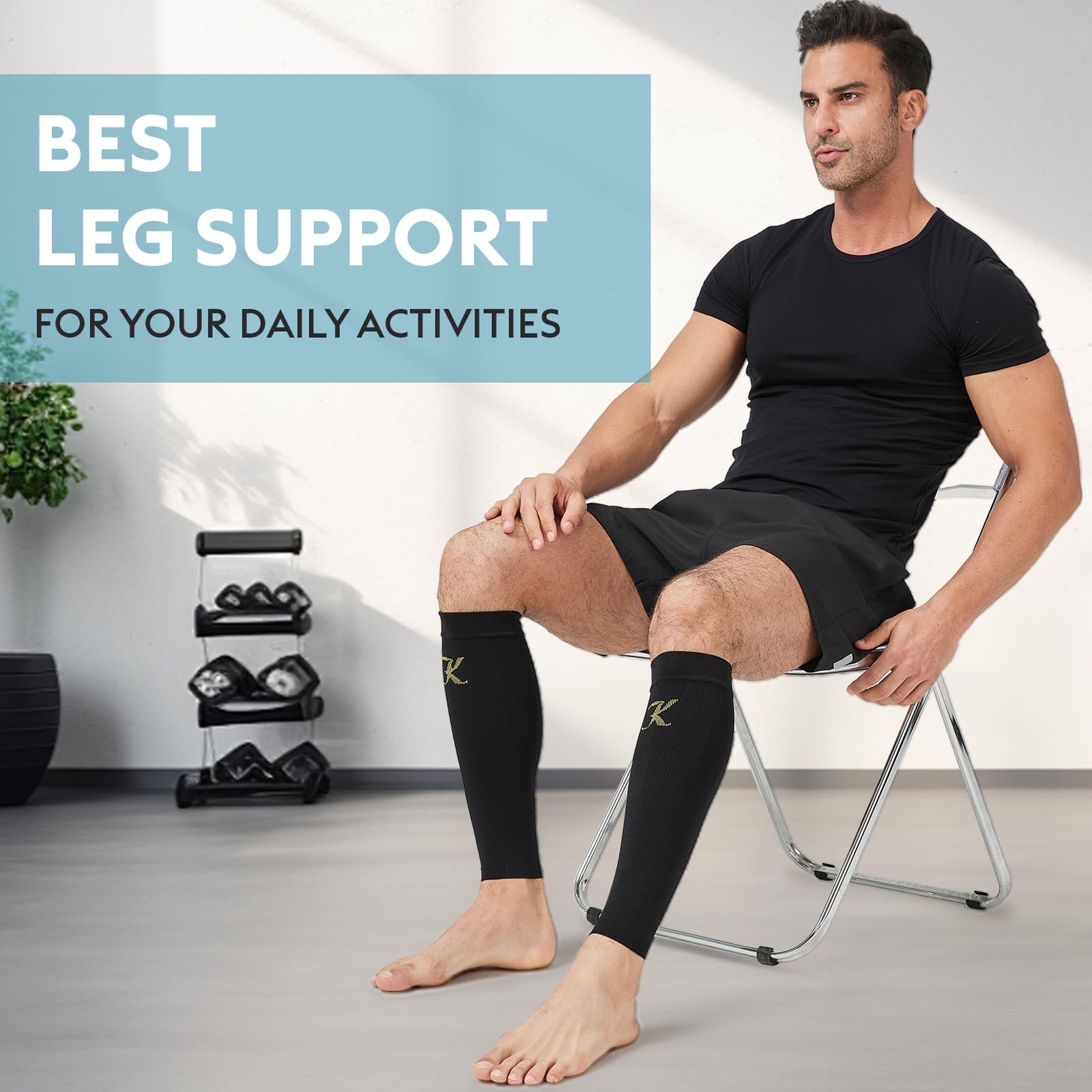 Calf Compression Sleeves for Men and Women Leg Brace for Running Cycling