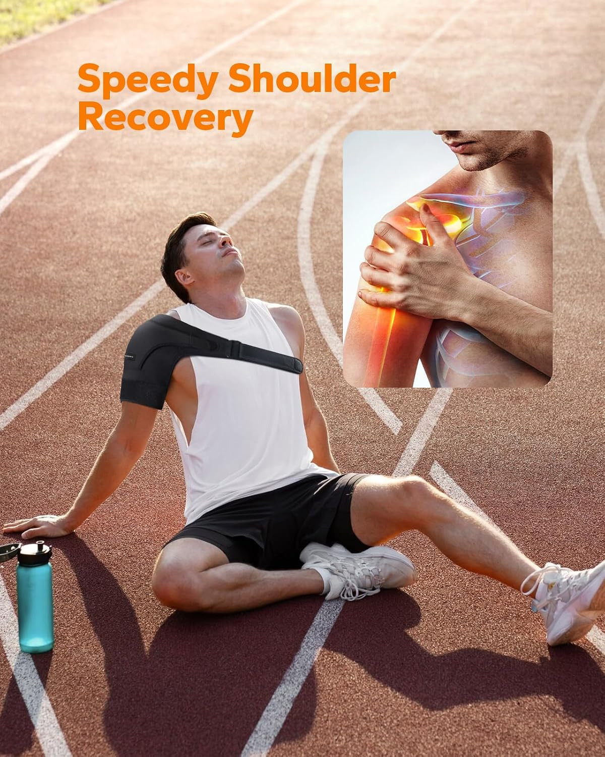 Shoulder Compression Sleeve for Preventing Strains and Dislocation, Adjustable