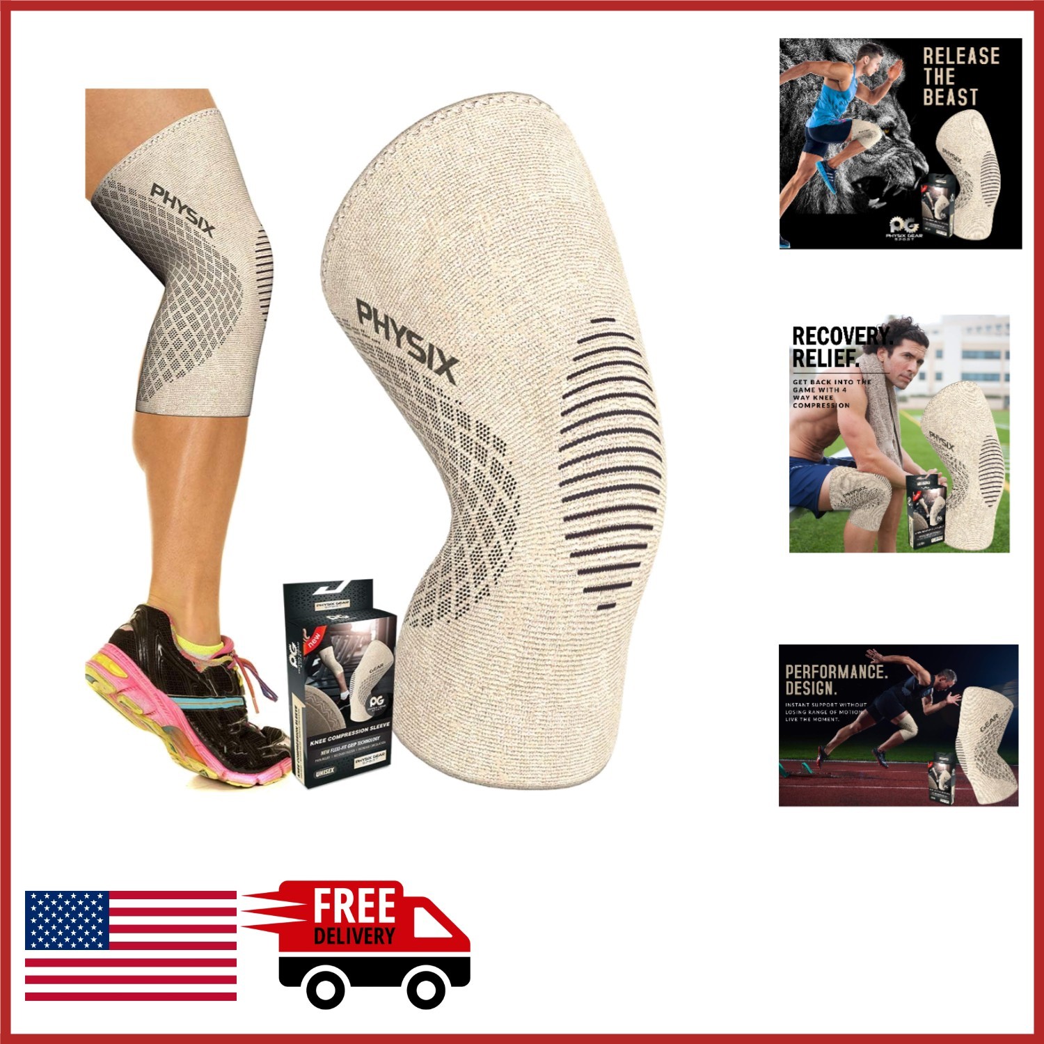 Flexible Knee Support Sleeve for Active Lifestyle – Moisture-Wicking Fabric
