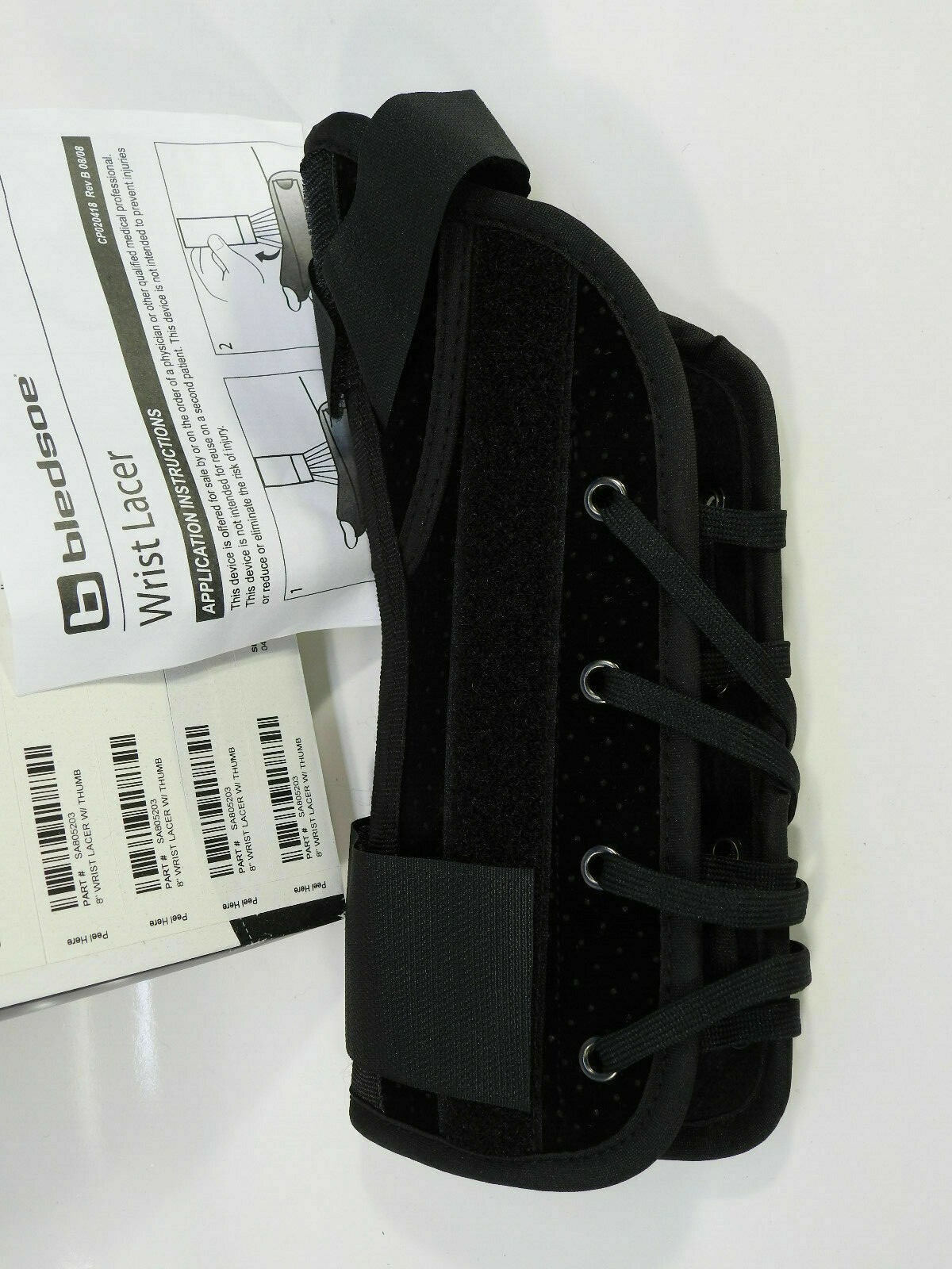 + Open Damaged Box + Bledsoe 8″ Right Wrist Lacer Brace With Thumb Spica