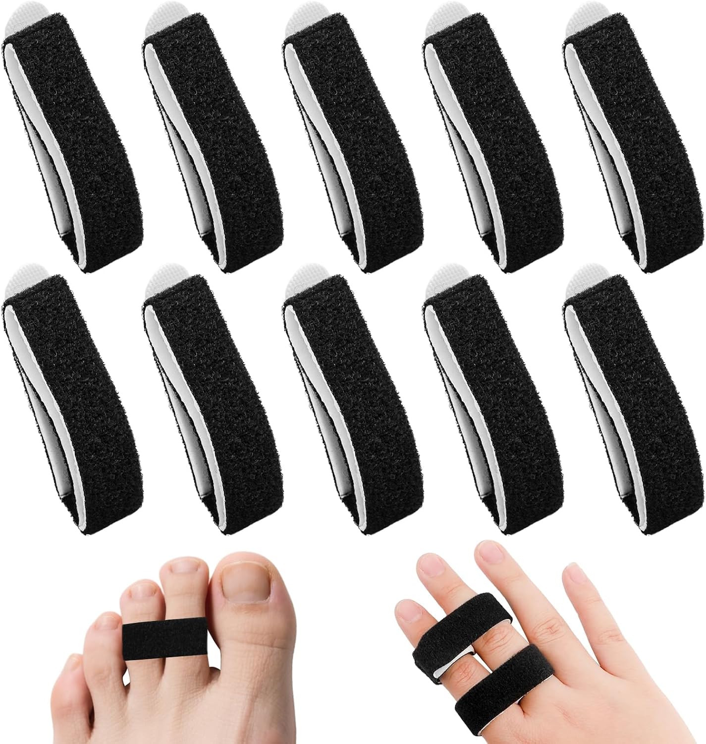 10PCS Buddy Finger Straps, 5.5X0.5” Finger Buddy Straps Tape | for Pinky Finger