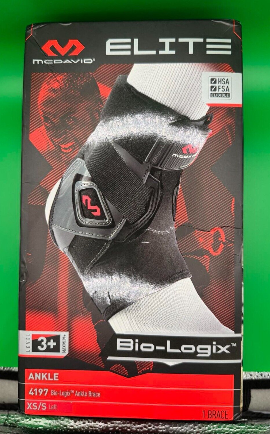 MCDAVID Elite Bio-Logix Ankle Brace (Left XS/S) Level 3 Box Opened for Pics