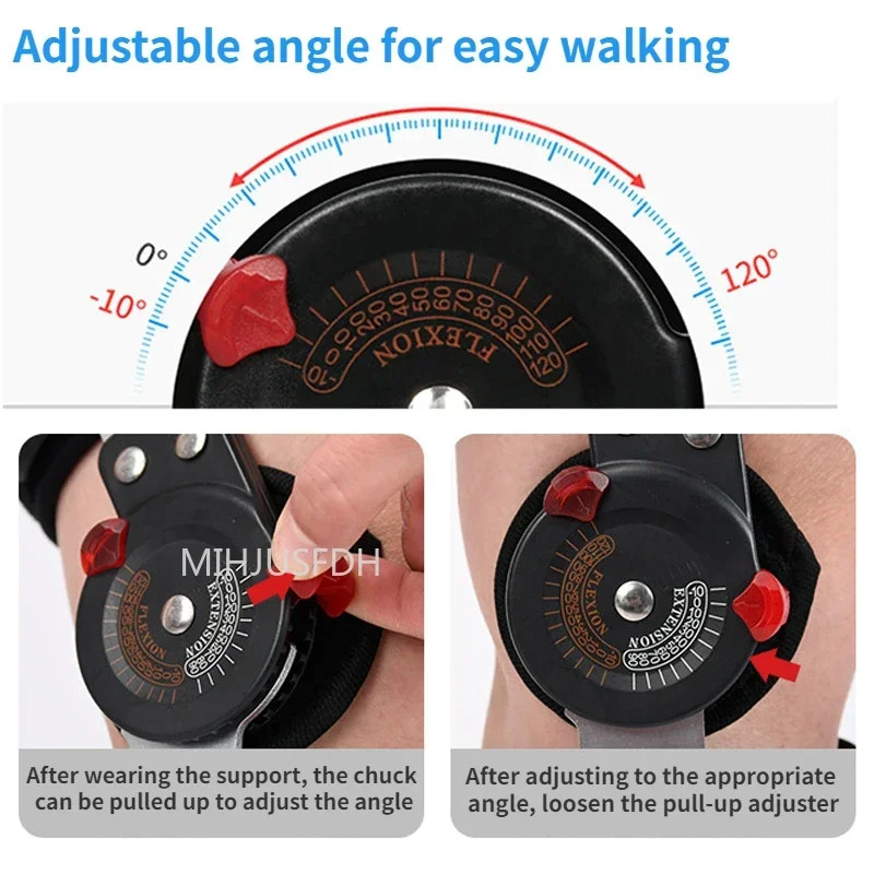 Model Orthopedic Support Stabilizer after Surgery Adjustable Hinged Knee Brace K