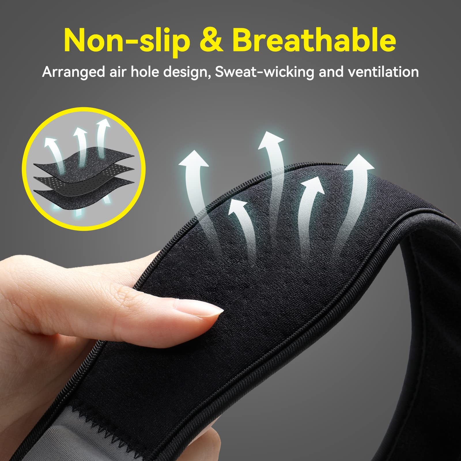 AGPTEK 3D Air Cushion Elbow Brace for Tendonitis and Tennis One Size, Yellow