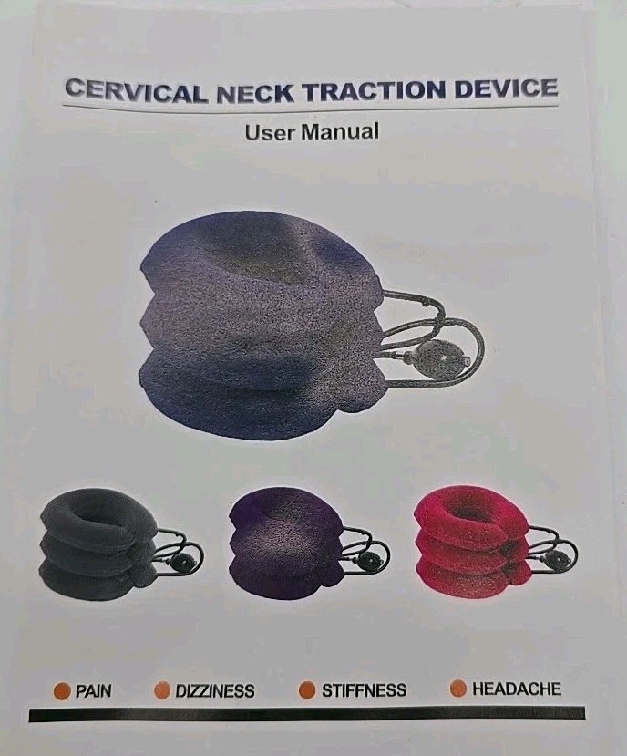 Neck Stretcher Cervical Traction Device Neck Pain Gray 6×6″x3.9″x3.9″ New