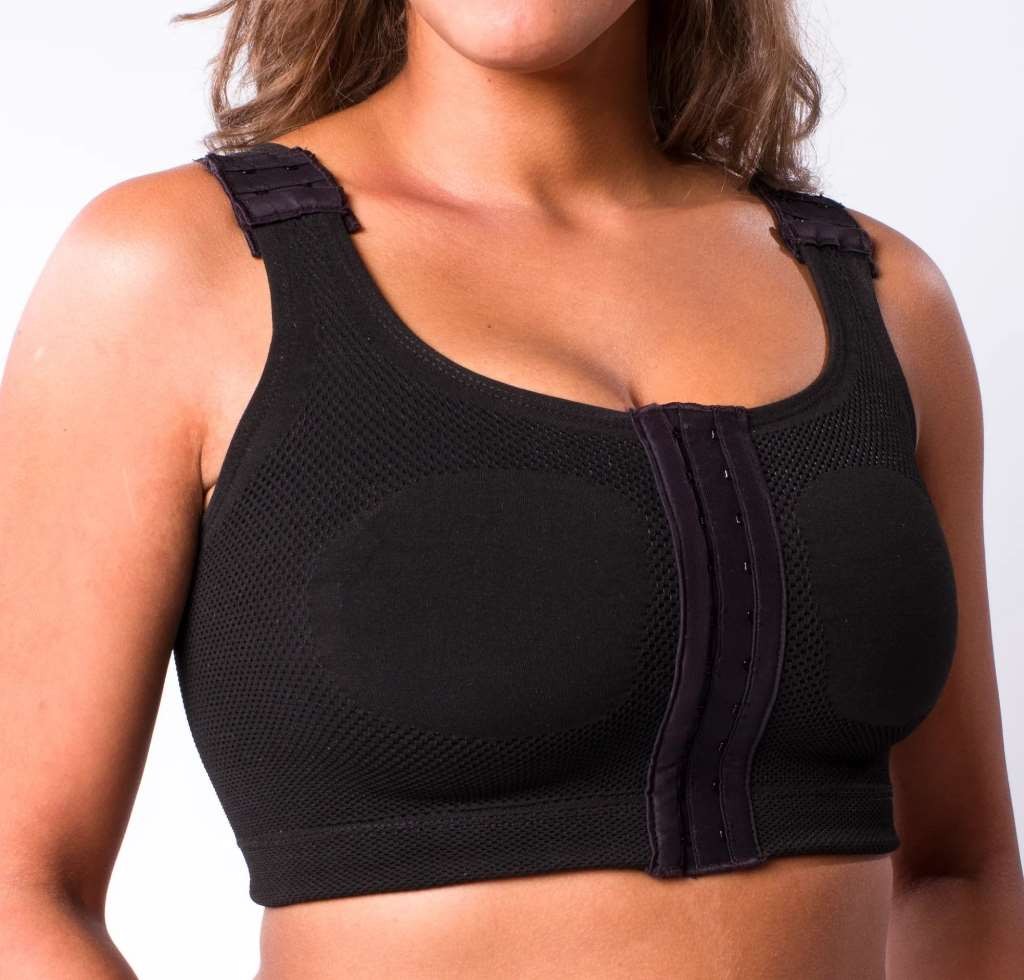 Angel Care Compression Post-Operative Bra with Adjustable Straps 36 Black