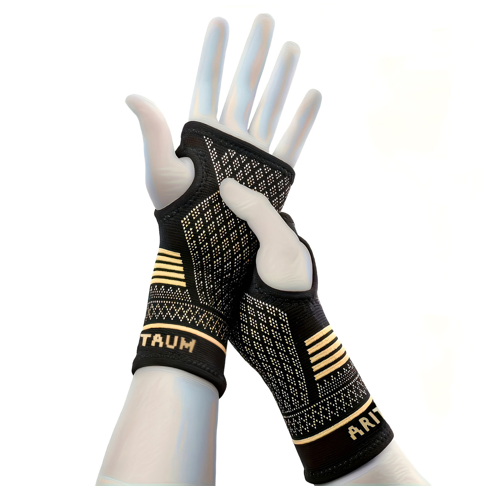 Copper Wrist Compression Support Sleeves Brace for Sports Fitness Typing Work