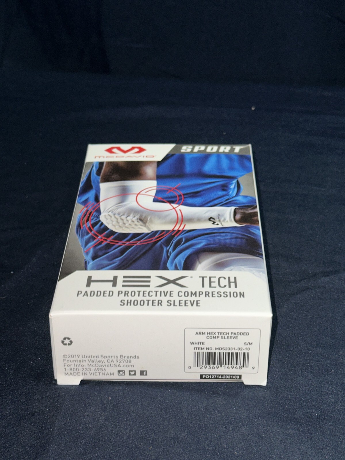 MCDAVID SPORT HEX TECH PADS PROTECTIVE COMPRESSION SHOOTER SLEEVE ELBOW SIZE SM