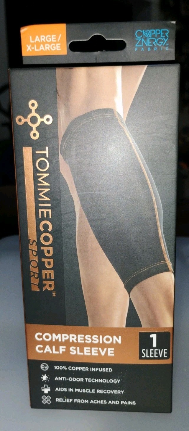 Tommie Copper Sport Compression CALF Sleeve Pain Relief L/XL Men’s or Women’s
