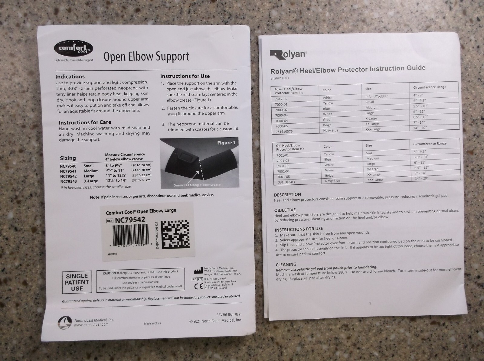 Comfort Cool Open Elbow Support, Large, Black, “NEW”, North Coast Medical, Inc.