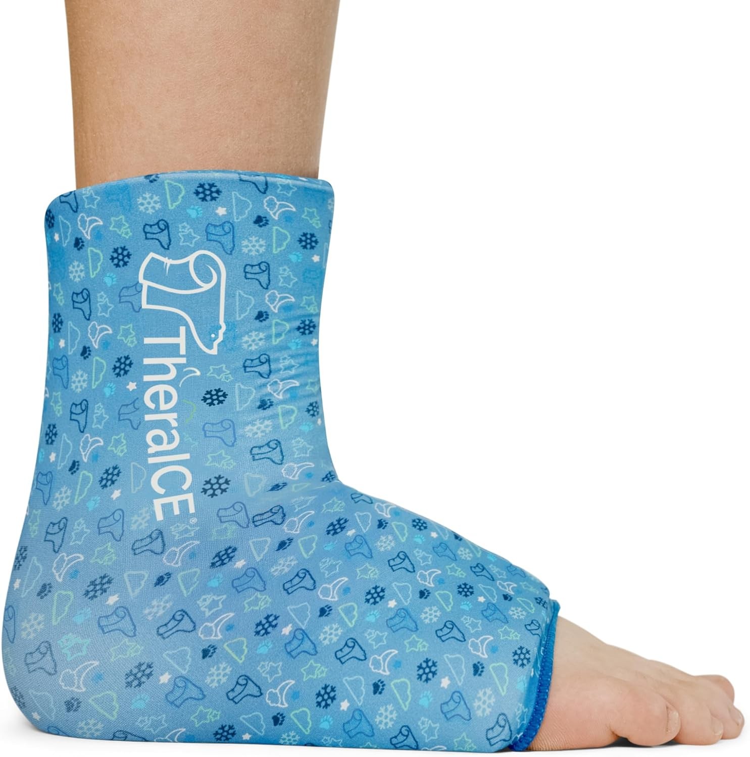 Ankle Ice Pack Wrap Swelling & Sprained Ankle Brace Women Men Cold Therapy Foot