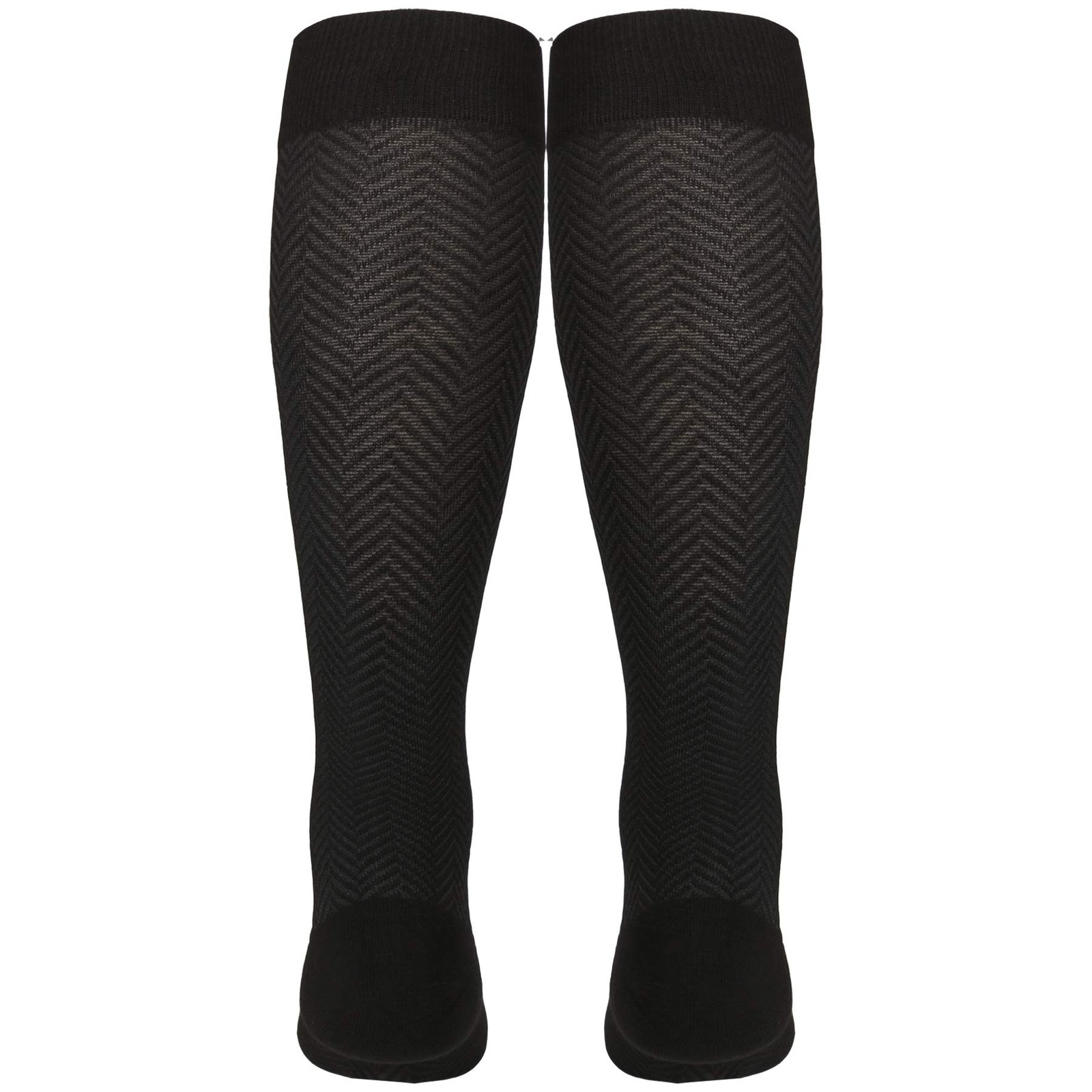 Nuvein 15-20 Mmhg Compression Socks For Women Chevron Pattern Trouser Style