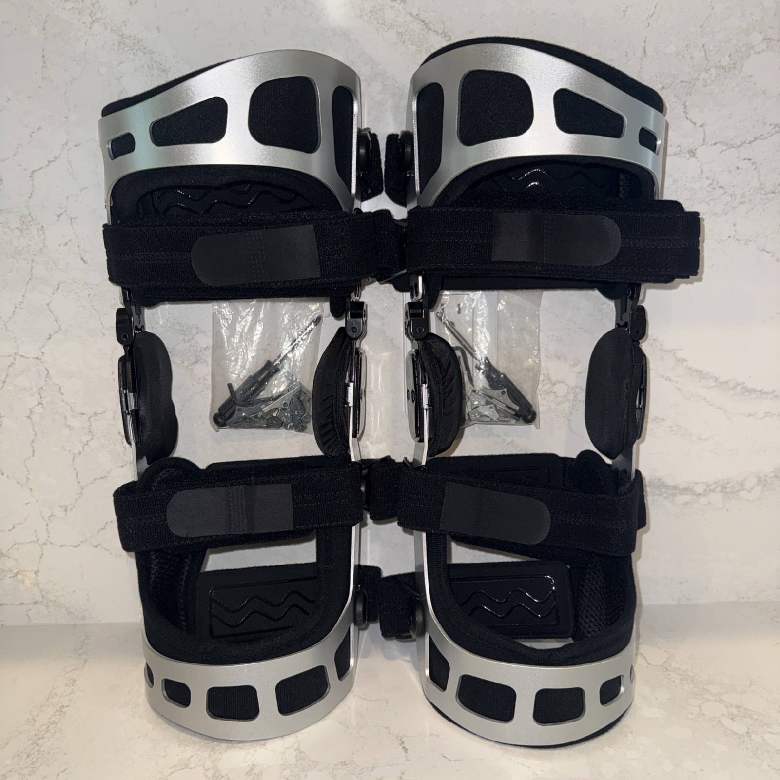 Left & Right ISO Prefer Dual Upright ROM Hinge Knee Brace Lg ISO-KN222R & KN222L