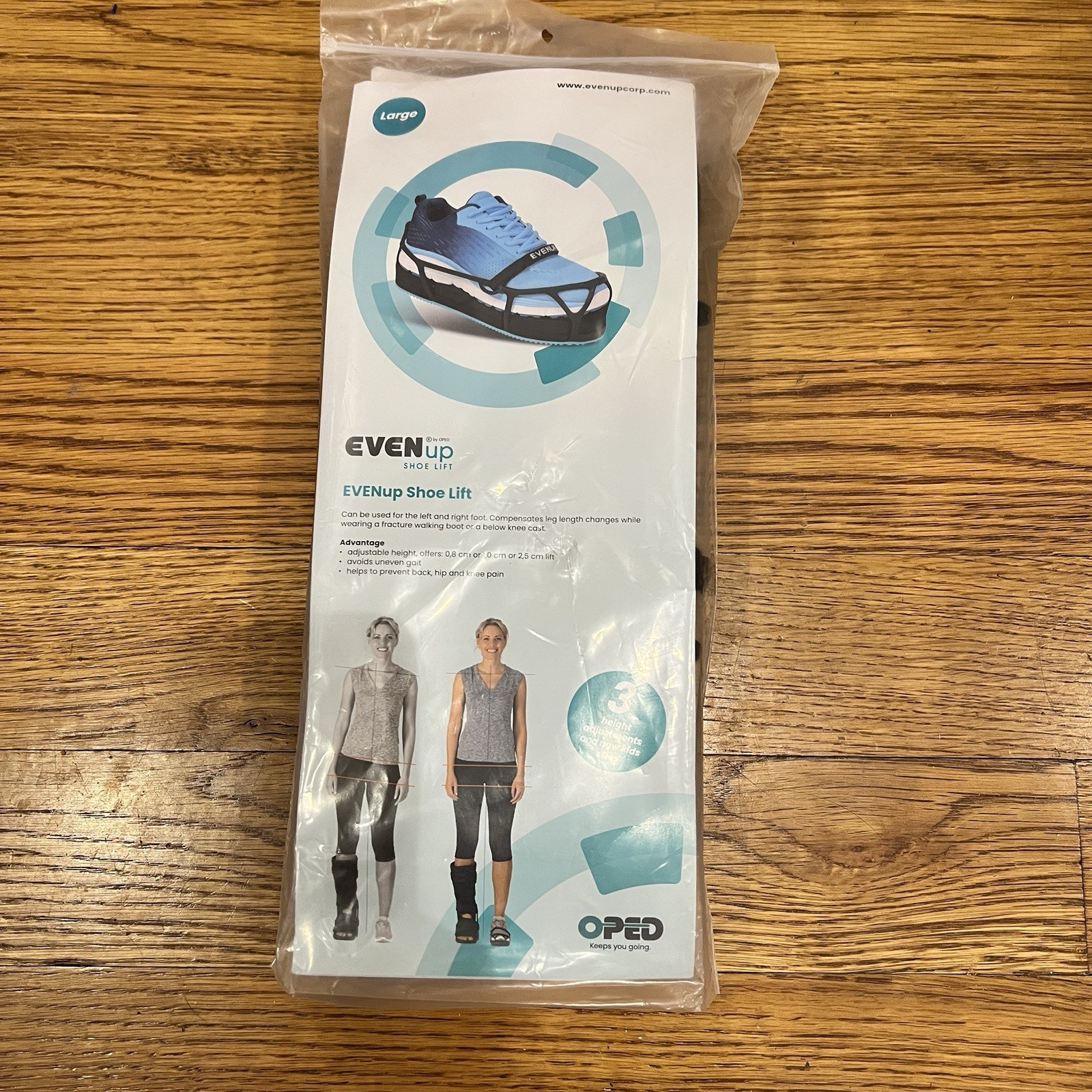 NEW OPED EVENUp Shoe Lift with 3 Adjustable Height – Large Unisex Medical Shoe