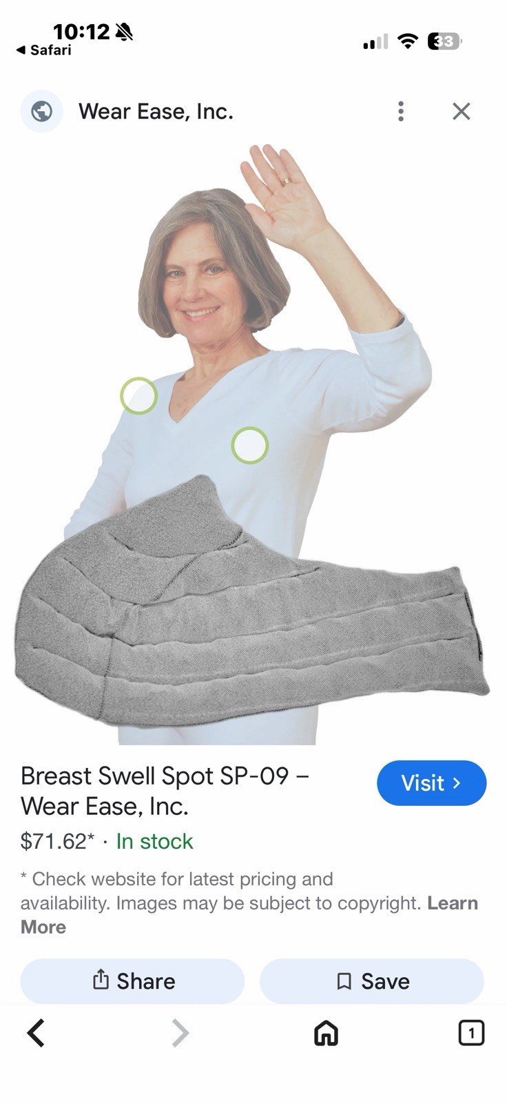 L&R SwellSpots Edema and Fibrosis Pad- Crescent Shaped Medium