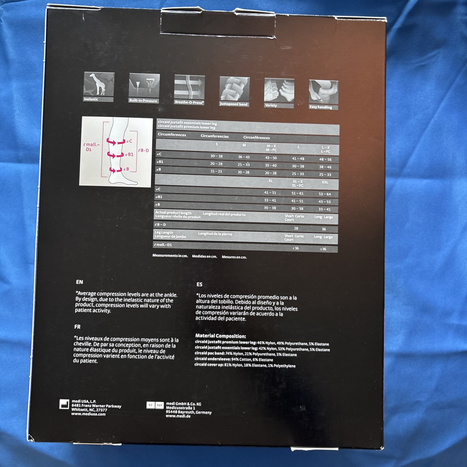 Juxtafit Premium Lower Leg Compression System Medium FC Short 23604117 NEW