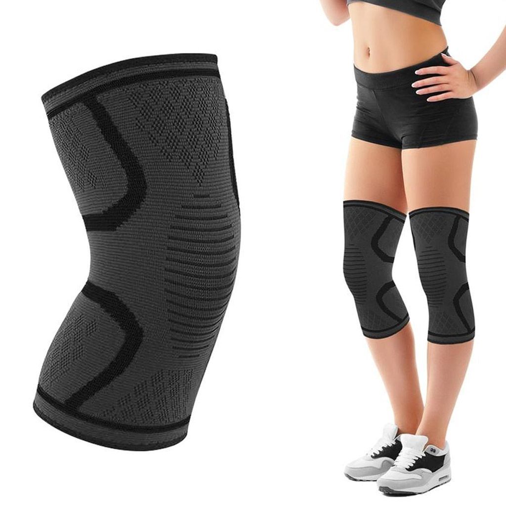 2 Knee Compression Brace Sleeve Support Sport Joint Injury Pain Relief Arthritis