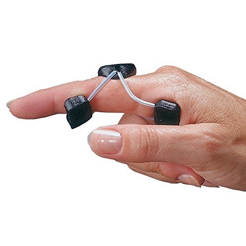 Rolyan Sof-Stretch Extension Splint 5-Pack X-Large Black Finger Brace