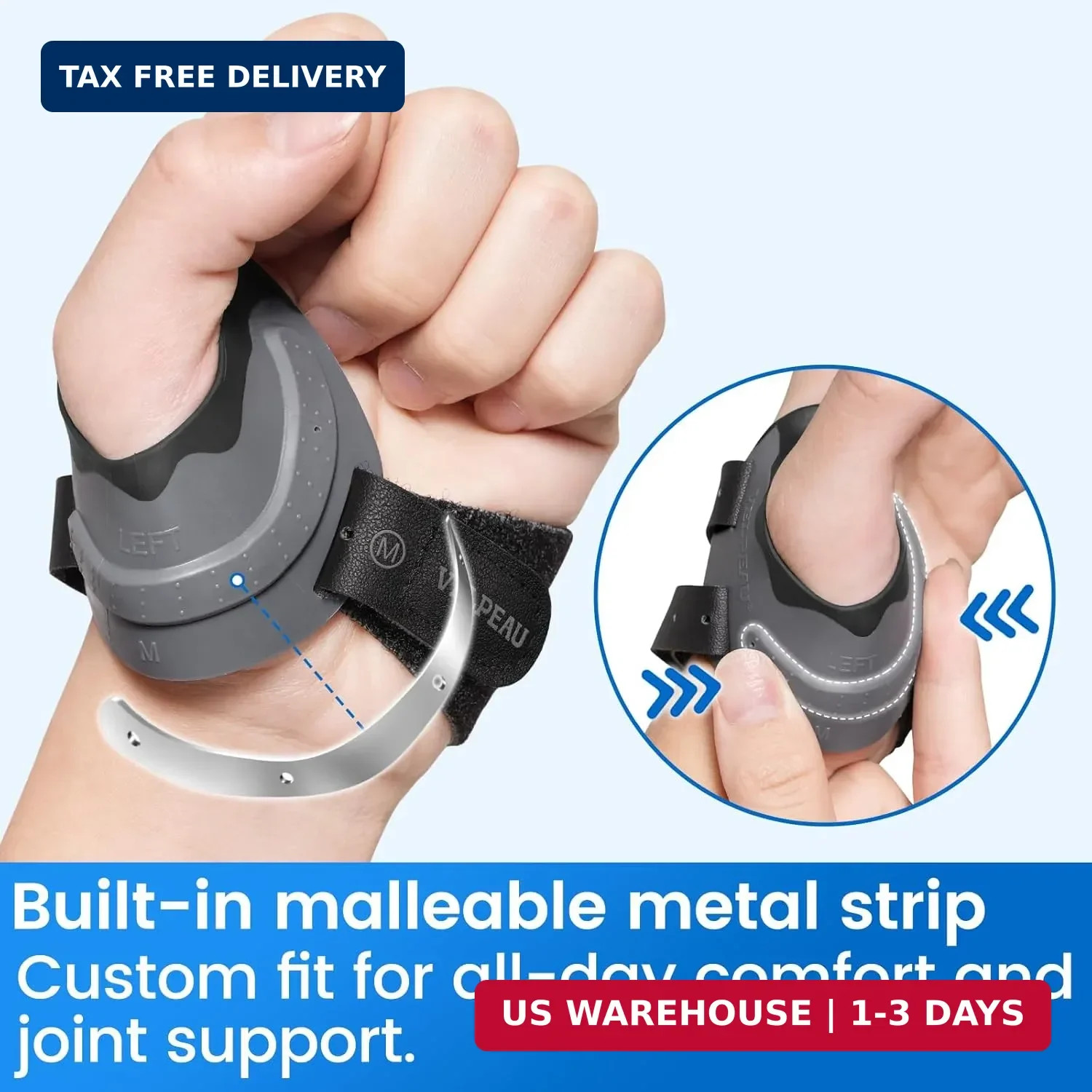 Velpeau CMC Thumb Brace for Osteoarthritis – with Shape-memory Restriction Splin