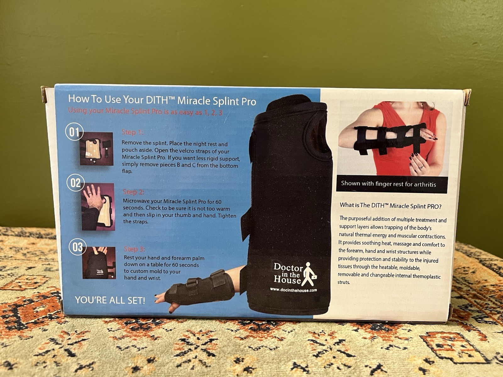 Doctor In The House DITH Miracle Splint Pro For Carpal Tunnel Wrist Splint