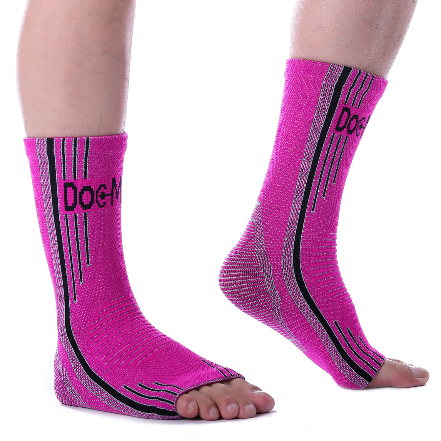 Doc Miller Ankle Compression Brace Sleeve Plantar Fasciitis Tendonitis SLD PINK