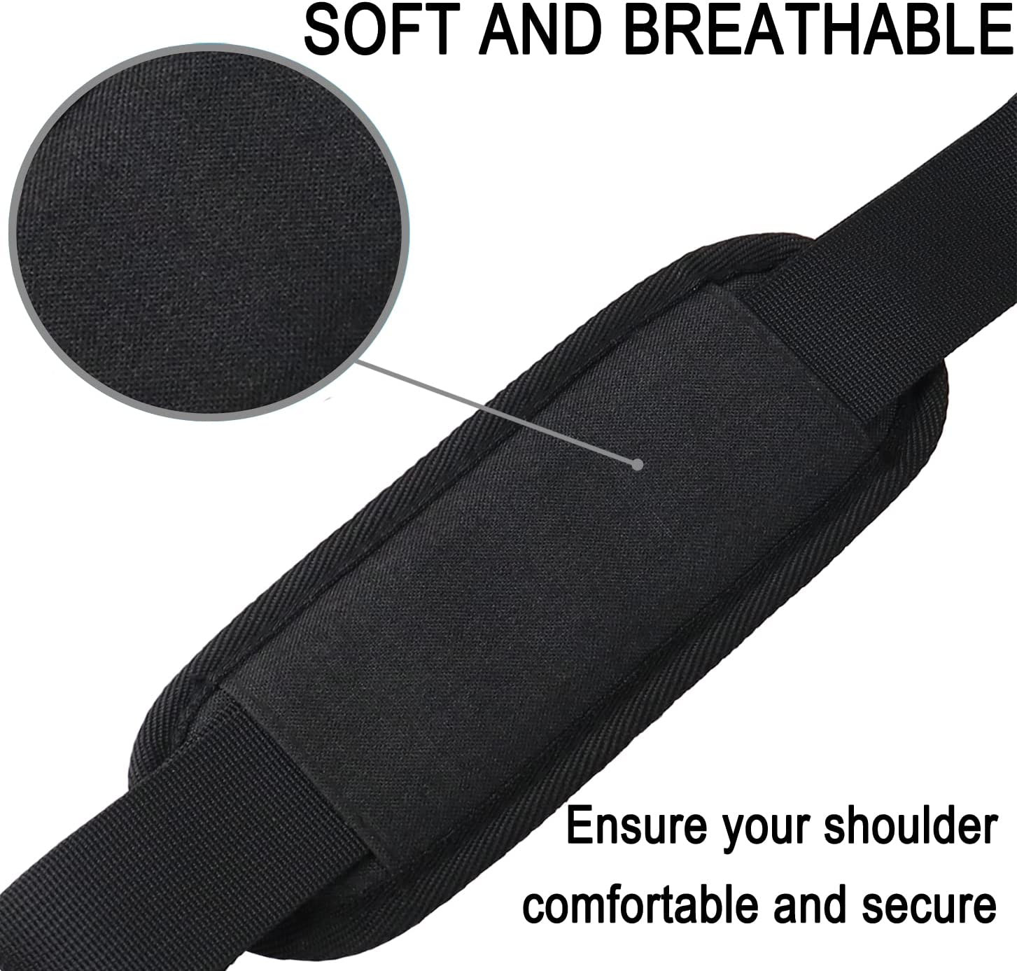 Shoulder Strap 56 Inch, Universal Adjustable Shoulder Belt Replacement Laptop Ba