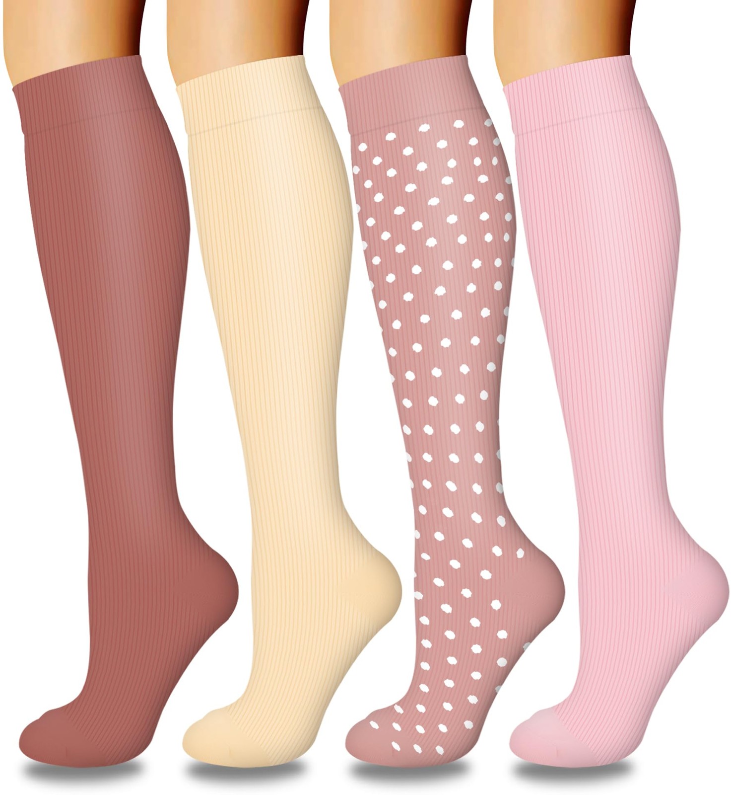 Laite Hebe Compression Socks 4 Pairs Circulation Nurses