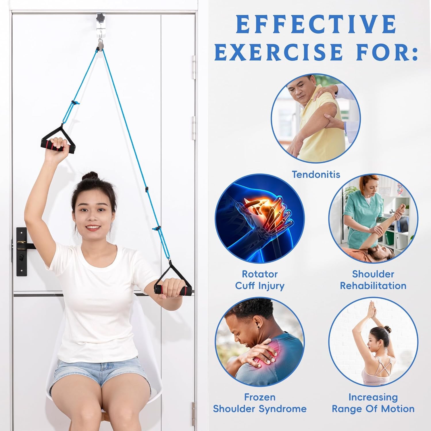 Shoulder Pulley for Physical Therapy – Shoulder Exercise Pulley With Fixe