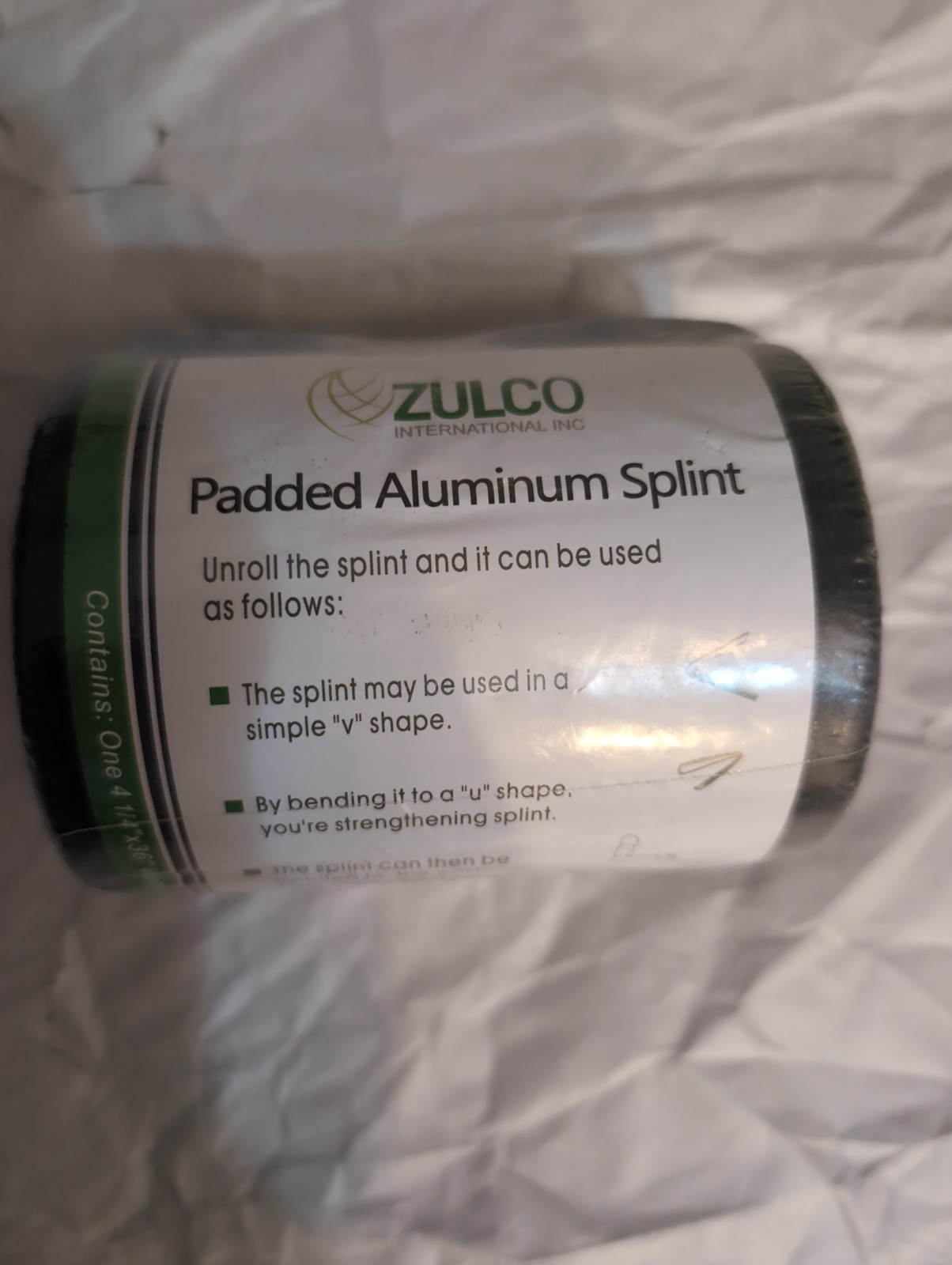 Zulco Padded Aluminum Splint 4 1/2 X 36 Inch Waterproof Aluminum Splint