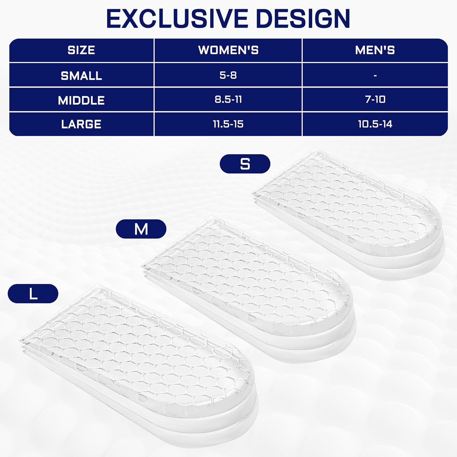 Adjustable Heel Lift Inserts,3Layers Orthopedic Shoe Lifts, Height Increase Inso