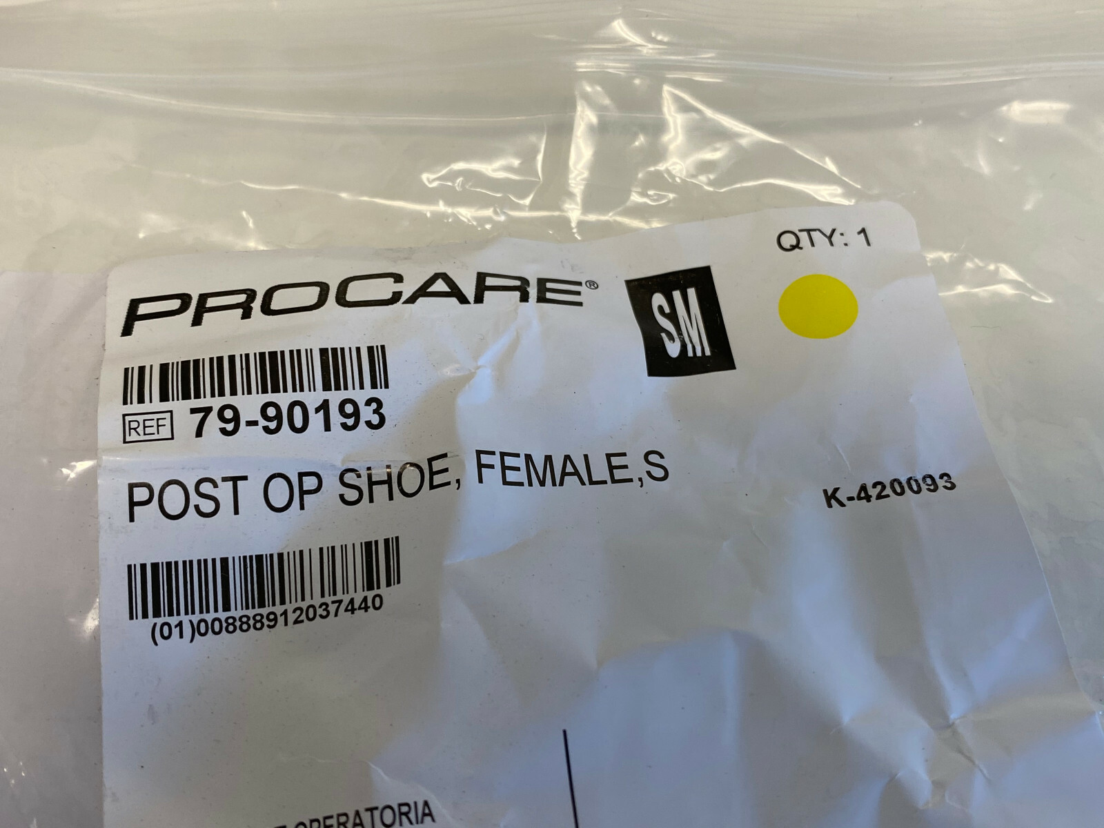 Lot of 3 ProCare Post OP Shoe Female – Small 79-90193