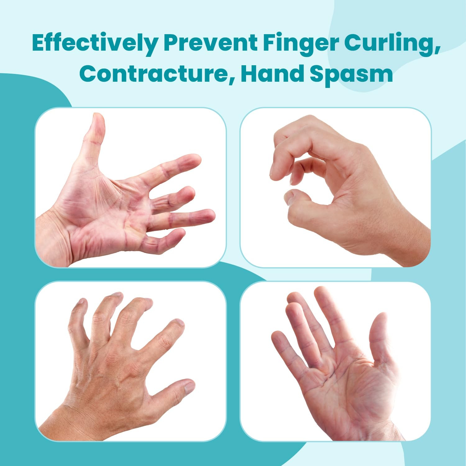 Stroke Hand Brace Splint for Straightening Fingers with 5 Fingers Resting Suppor