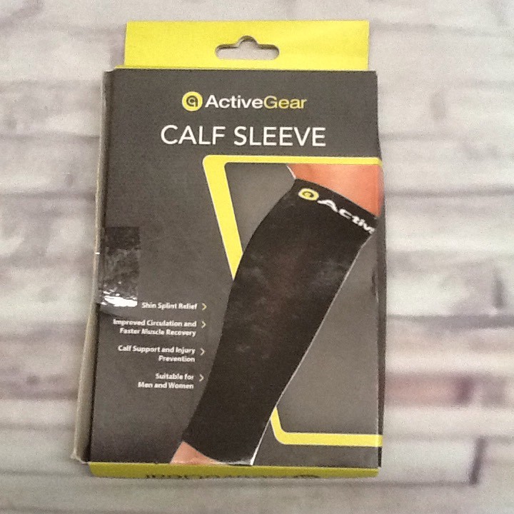 NEW Active Gear Black Calf Sleeve Unisex Size XL 16.5″ – 18.1″