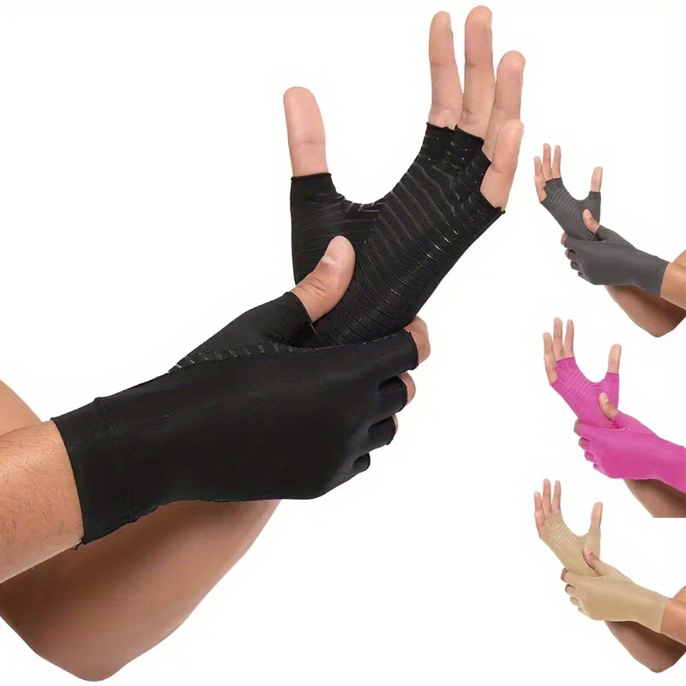 Fingerless Compression Gloves for Arthritis Carpal Tunnel Pain Relief Breathable