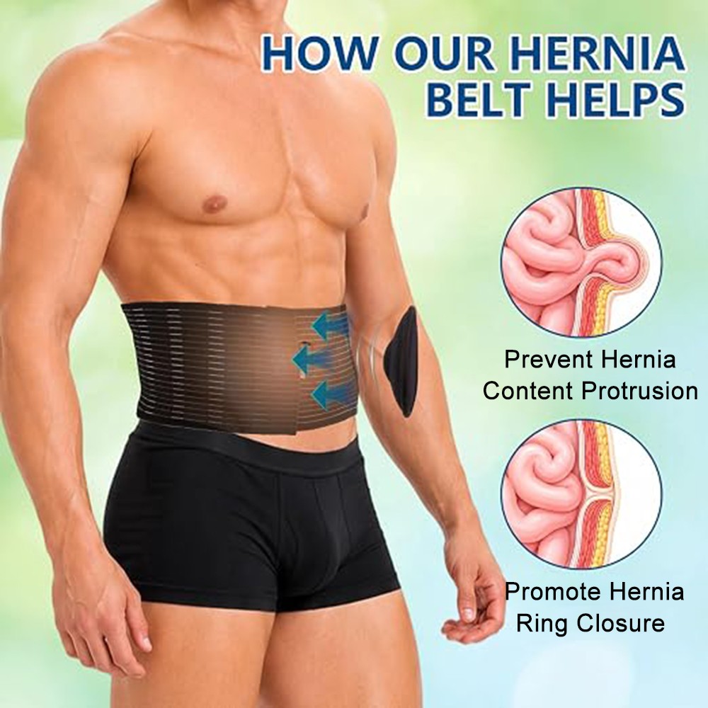 Men’s Umbilical Hernia Belt Abdominal Binder Support Navel Truss Compression Pad